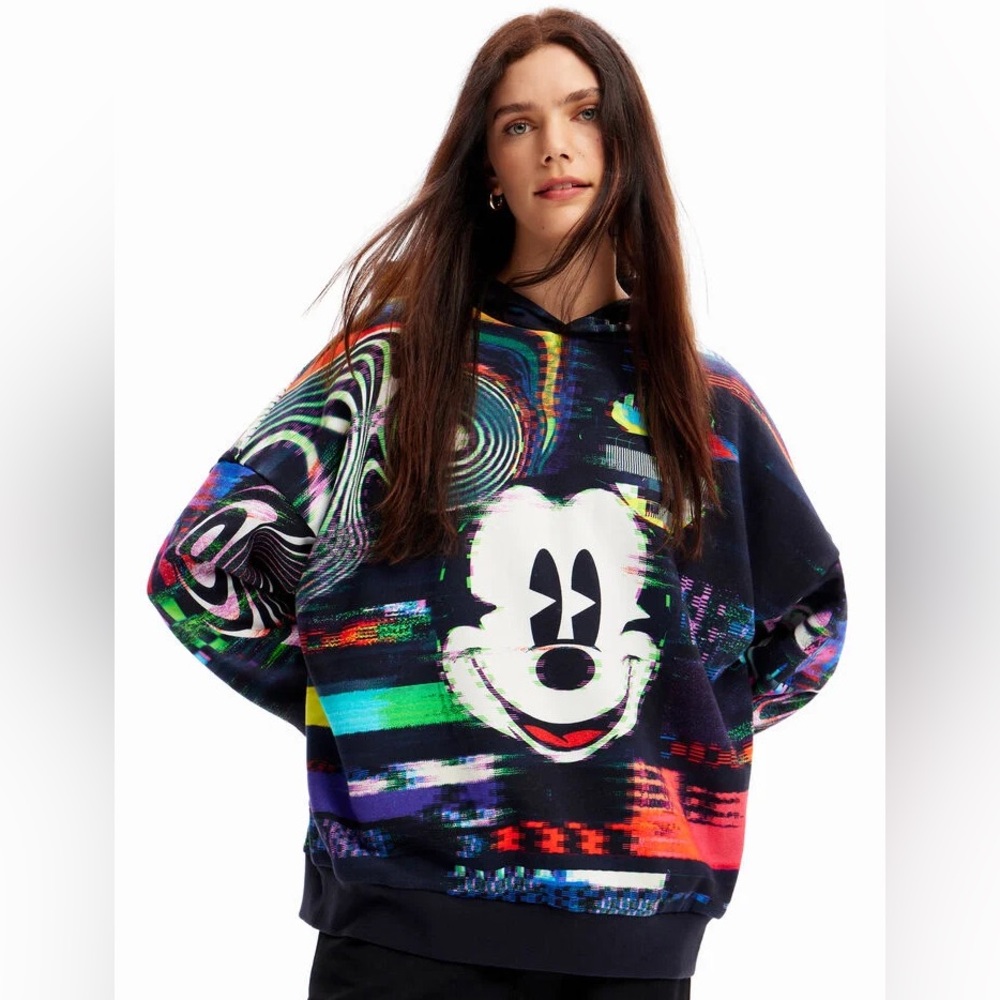 Desigual Oversized Mickey Mouse Hoodie